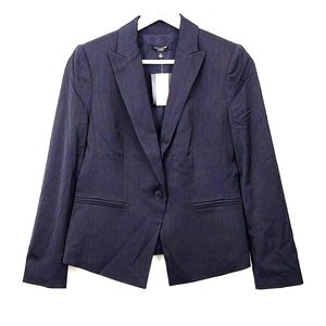 New Ann Taylor Suit Blazer 6P Navy Pinstripes